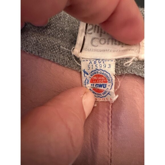 Vintage Womens Gray Wide-Leg Wool Trousers Size 12 By Country Suburbans - Picture 4 of 5